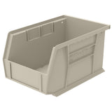 AkroMils 30237 AkroBins Plastic Hanging Stackable Storage Organizer Bin, 9Inch x 6Inch x 5Inch, Stone, 12Pack