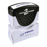 AccuStamp2 Shutter OneColor Stamp, Emailed, 1 5/8 x 1/2 Impression, Blue