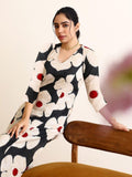 Anni Designer Women'S Cotton Blend Straight Printed Kurta With Pant (Chunilal White-Nw_S_White_Small),White,S,,,