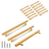 TooCust 15 Pack Brushed Brass Kitchen Cabinet Handles, Cabinet Pulls with 7-1/2 Inch (192mm) Hole Centers, Gold Dresser Handle w