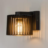LUTEC Outdoor Wall Lantern, Exterior Waterproof Wall Sconce Light Fixtures, Aluminum Black Front Door Porch Lights Wall Mount Li