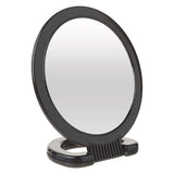 Diane Hand Mirror with Stand with 1X and 3X Magnification, Double-Sided Hand Held Mirror with Handle for Salon, Barber, Vanity,