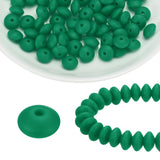 HARFINGTON 100Pcs Silicone Beads 12mm Lentil Rubber Focal Beads Bulk for Pens Keychain Bracelet Necklace DIY Crafts Making, Chri
