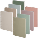 Fuutreo 8 Pack Hardcover Spiral Notebook A5 5.7'' x 8.5'' College Ruled Spiral Journal Notebook 80 Sheets/ 160 Pages Waterproof