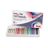 Pentel Arts Oil Pastel Set, 5/16 x 27/16 Inch, Assorted Colors, Set of 16