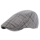 Elaccent Plaid Beret & Peaked Cap Casual Sun Hat For Men & Women For Everyday Wear Grey