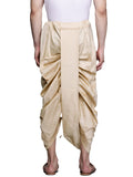 Manyavar Mens Fawn Art Silk Solid Dhotis