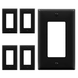ENERLITES Decorator Light Switch or Receptacle Outlet Wall Plate, Gloss Finish, Size 1-Gang 4.50 x 2.76, Unbreakable Polycarbona