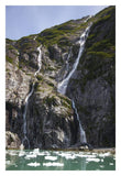 Waterfalls Near South Sawyer Glacier, Tracy Arm-Fords Terror Wilderness, Tongass National Forest, Alaska-Paper Art-22,,X32,,