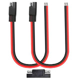 XCZZYB 2 Pack 10AWG SAE Connector, 1FT SAE Single Plug Quick Disconnect Connector for Solar Panel, Motorcycle, Car, RV