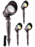 LEONLITE 5CCT Low Voltage LED Landscape Spotlight, Update 1800K2700K3000K4000K5000K Selectable, 5W 12V Pathway Lights Outdoor, C