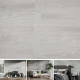 SINGULARWOOD Vinyl Wall Planks,Self-Adhesive Vinyl Panels for Walls,Peel and Stick Easy Installation (12 pcs/18 Sq Ft/Box),White