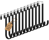 Optish Door Hanger Hooks, 12 Pack Over The Door Hooks for Hanging, Over The Door Towel Rack for Bathroom, Towel Hooks Fits 1 3/8