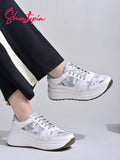 Shoetopia Smart Casual Grey Sneakers For Girls-Eu36,Bronze,3,B0D5HGQ634