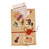 ATORSE Date with A Book Scrapbooking Supplies for Reading Lovers Themed Party Women Red