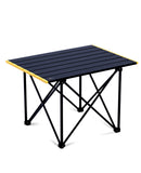 iClimb Ultralight Compact Camping Folding Table with Carry Bag (Reinforced Black - L)