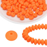 HARFINGTON 100Pcs Silicone Beads 12mm Lentil Rubber Focal Beads Bulk for Pens Keychain Bracelet Necklace DIY Crafts Making, Oran