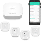 YoLink Smart Home Starter Kit: Hub & Water Leak Sensor 4Pack, SMS/Text, Email & Push Notifications, LoRa Up to 1/4 Mile OpenAi