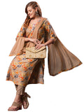 Gosriki Women'S Cotton Blend Printed Straight Kurta And Pant With Dupatta (Kaleping-Cream-Gs_M_Cream_Medium),Cream,,B0D6KW2PM7