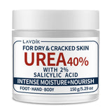 LAVDIK 40% Urea Cream with 2% Salicylic Acid, Maximum Strength Moisturizer for Dry, Cracked Skin on Feet, Hands, Heels, Elbows,