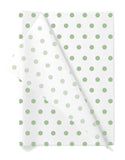 TOWNBUS |pack of 100 |Sage Green Dot Printed Wrapping tissue Paper | Perfect for Gift Wrapping, Storage, Stuffing, Wrapping of c