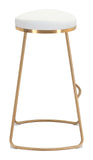 Bree Barstool (Set Of 2) White & Gold