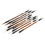 KAILIKETIY 9pcs Sumi Paint Brushes Set Chinese Calligraphy Pens Portable Brush Pens Multipack Sheep Hair Light Weight
