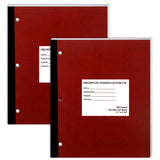 Fuyoooo 2 Pcs Laboratory Notebook Carbonless Copy Lab Notebook Duplicate Pages Quadrille 11inch x 9.25inch 100 Numbered Sets 4 x 4 Qua