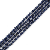 Adabele 230pcs Natural Dark Indigo Blue Jade Healing Gemstone 3mm (0.12 Inch) Small Tiny Faceted Round Loose Beads Gem Stone Spa
