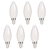 HOLA LED Candelabra Bulb, 40W Equivalent LED Chandelier Bulb, Dimmable LED Lamp Bulb E12 Base, Cool White 4000K LED Filament Bul