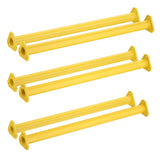 EISENSP Extra Long 21.5 Steel Monkey Bars for Backyard - Ladder Rungs Hardware Kit - Hexagonal at Both Ends (Set of 6) (Yellow)