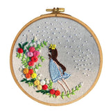 Merishopp Diy Embroidery Starter Kit Printed Princess Hand Needlework Pattern Fabric