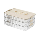 TRENDYNEST Dumplings Organizer Food Preservation Tray for Steamed Buns Noodles Biscuits 3 Layer