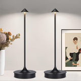 JICAI Set of 2 Small Cordless Table Lamp Rechargeable, Battery Operated Desk Lamp, 4000mAh LED Touch Lamp, Dimmable Portable Out