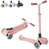 MomnLittle Kick Scooter for Kids Ages 3-10 (Pink) 3 Wheeled with LED Light-Up Wheels CPSC Certified Foldable and 4 Height Adjust
