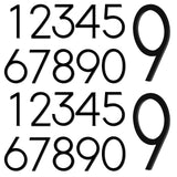 Leinuosen Black 4 Inch Acrylic Mailbox Number 2 Set - Weatherproof - Mailbox Numbers for Outside - House Numbers - Sticky (Class