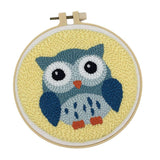 Trendivibe 2 Sets Of Animal Punch Needle Kits With Punch Embroidery Pen Diy Crafts Owl