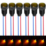 Gebildet 6pcs Yellow Indicator Pilot Light 110VAC Mounting Hole Size 10mm(Flame Retardant Plastic Shell)