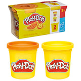 PlayDoh 2 Pack, 3 Ounce Cans, Orange & Yellow Modeling Compound, Kids Arts & Crafts 3+