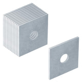 heneng 12 Pcs Square Plate Washers 1/2 (ID) x 2 x 2, Flat Plate Washers,1/8 (2.8mm) Thick
