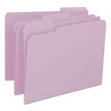 Smead 12443 File Folders 1/3 Cut Top Tab Letter Lavender 100/Box