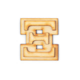 1 Pack Official Greek Wooden Letters for Crafts, Xi - 2 Classic Font Double Layer Wooden Greek Letters - Precision Cut Natural W