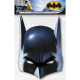 Unique Batman Party Paper Masks - One Size, 8 Pcs
