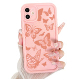 Lovmooful Compatible for iPhone 12 Case Cute Colorful Butterfly Design for Girls Women Soft TPU More Shockproof Protective Girly