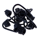 Wire Bungee Cord Hooks - Shock Cord - 10 Pack - Black Plastic Coated - For Boating, Camping, Auto, and Outdoor Uses (5/16 Inch)