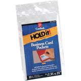 Cardinal 21500CB Business Card Pockets,Top Load,33/4Inch x23/8Inch,10/PK,Clear