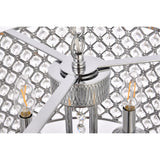 Living District Elise 4-Light Transitional Metal Pendant In Chrome Finish