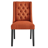 Modway Baronet Button-Tufted Fabric Parsons Dining Chair In Orange
