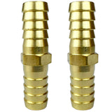 2pcs Brass 1/2 Barb Hose Barb Fitting Metals Splicer Mender Union Euqal Barbed Coupler Round Adapter by CX WONDERLAND