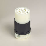 Leviton 2523 20 Amp, 277/480 Volt 3PY, NEMA L2220R, 4P, 5W, Locking Connector, Industrial Grade, Grounding BlackWhite